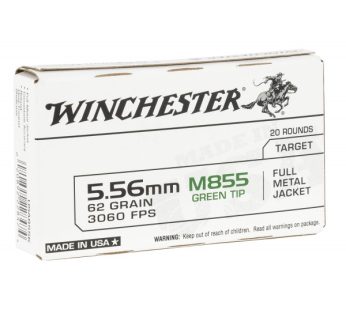 Winchester 5.56x45MM 62gr Green Tip 20-Rounds