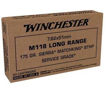 Winchester Ammo Sierra 7.62x51mm NATO 175gr Sierra MatchKing HPBT 20-Rounds