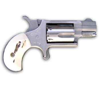 NAA 22 LR Single Action Mini-Revolver .22 Long Rifle 5 Round 1-1/8″ Barrel Faux Stag Grips Stainless Steel