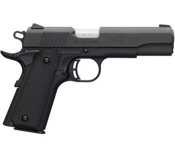 Browning 1911-380 Black Label .380 ACP Semi Auto Pistol 4.25″ Barrel 8 Rounds Combat Sights Steel Slide Polymer Frame Black Finish