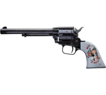 Heritage Rough Rider Pin Up Girls .22 LR Single Action Rimfire Revolver 6.5″ Barrel 6 Rounds TALO Exclusive Miss B Hav’in Synthetic Grips Blued