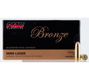 PMC Bronze 9MM 115gr FMJ 50-Rounds